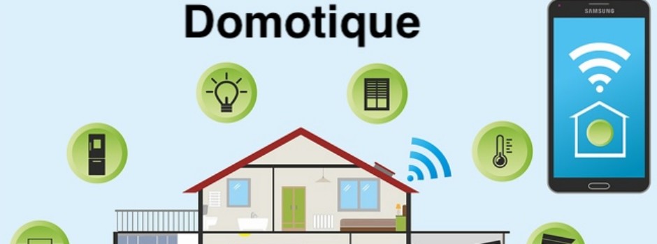 Maison domotique connectée pilotée depuis un smartphone